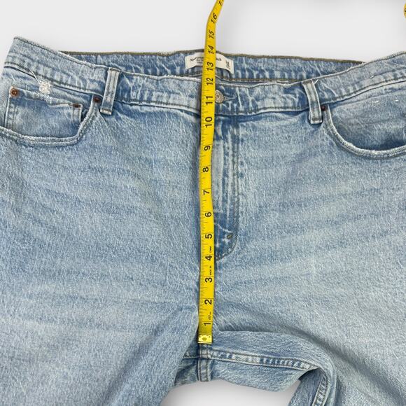 Abercrombie & Fitch Ultra High Rise 90s Straight Jeans Size 34/18 SHORT - Picture 8 of 8